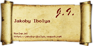 Jakoby Ibolya névjegykártya
